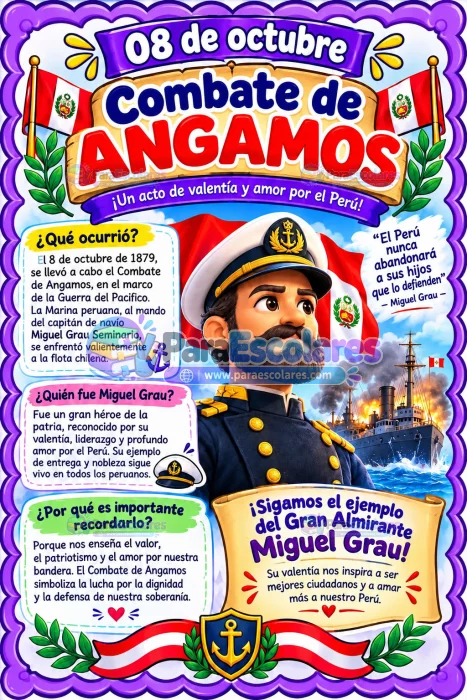 8 De Octubre Combate De Angamos